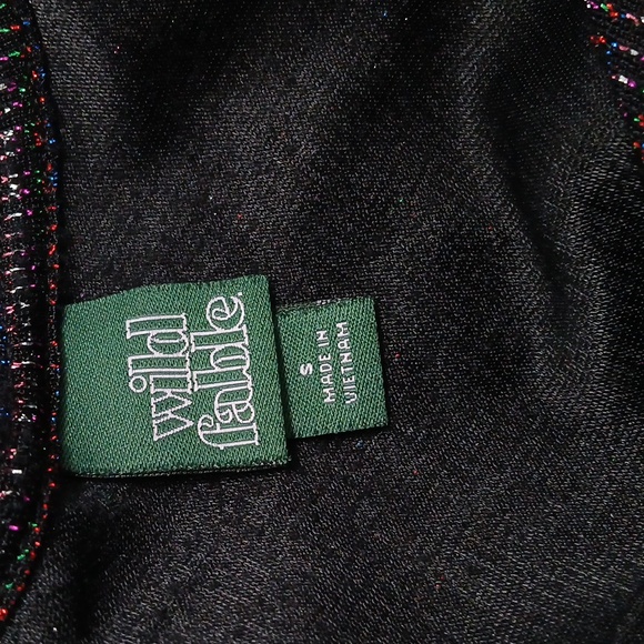 Wild Fable rainbow metallic wide leg spaghetti strap jumpsuit pants romper Sz S - Picture 9 of 10